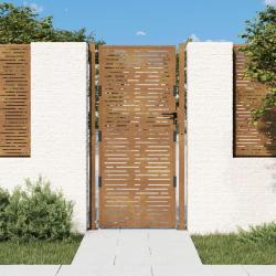 Portail de jardin 105x180 cm acier corten conception de carré alsavelo