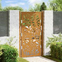 Porte de jardin acier résistant aux intempéries design vagues alsavelo