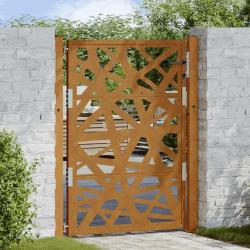 Porte de jardin acier résistant aux intempéries design lumière alsavelo