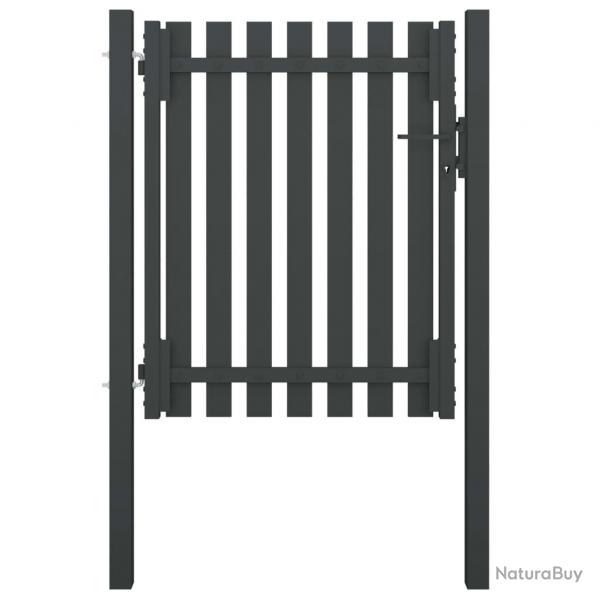 Portail de clture de jardin Acier 1x1,5 m Anthracite alsavelo