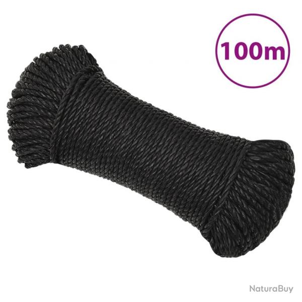 Corde de travail Noir 8 mm 100 m polypropylne alsavelo