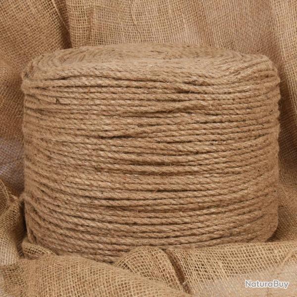 Corde de jute 50 m de long 8 mm d'paisseur alsavelo