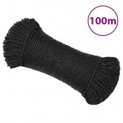 Corde de travail Noir 3 mm 100 m polypropylène alsavelo