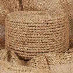 Corde de jute 25 m de long 10 mm d'&eacute;paisseur alsavelo
