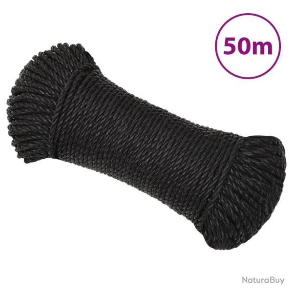 Corde de travail Noir 8 mm 50 m polypropylne alsavelo