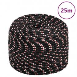 Corde de bateau Noir 8 mm 25 m Polypropylène alsavelo