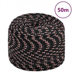 Corde de bateau Noir 6 mm 50 m Polypropylène alsavelo