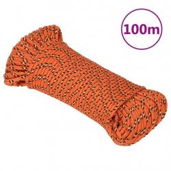 Corde de bateau Orange 4 mm 100 m Polypropylène alsavelo