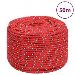 Corde de bateau Rouge 6 mm 50 m Polypropylène alsavelo