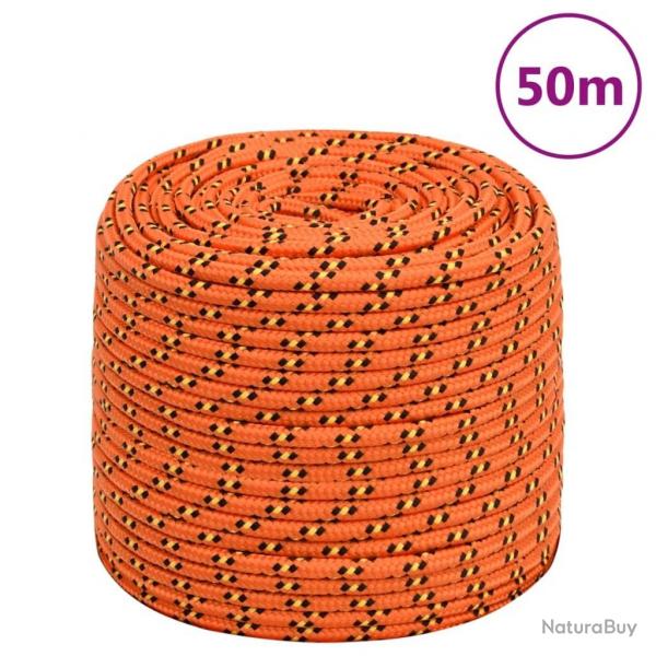 Corde de bateau Orange 6 mm 50 m Polypropylne alsavelo