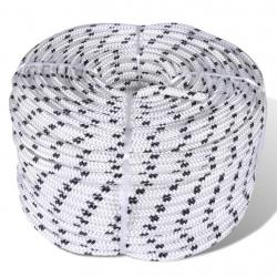 Corde de bateau tressée Polyester 10 mm 250 m Blanc alsavelo