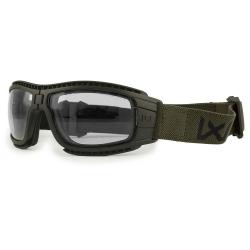 Masque de protection balistique pliable Lynx vert olive écrans fumé/incolore