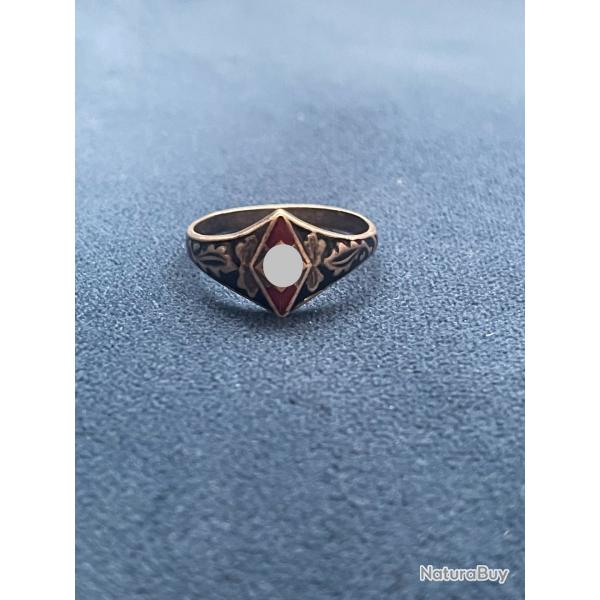 une bague allemande hj en argent ww2