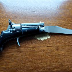 RARE SIGAUD BARNERIAS Couteau pliant / Revolver 5mm à broche, type Laguiole / Lefaucheux.