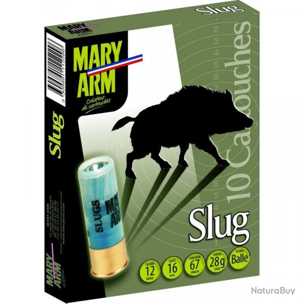 CARTOUCHE DE CHASSE MARY ARM SLUG 28 - CALIBRE 12