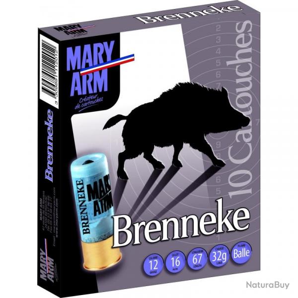 CARTOUCHE DE CHASSE MARY ARM BRENNEKE 32g - CALIBRE 12