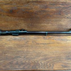 Canon lourd MAUSER 66 calibre 7X64 avec montage et organes de visée à 1000.