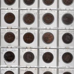 En lot 20 pièces de monnaies françaises de 1865 a 1999 années toutes différentes