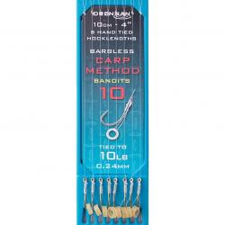 DRENNAN BAS DE LIGNE CARP METHOD BANDIT 4" HOOK PLATE DRENNAN 0,24mm 10 4''/10cm