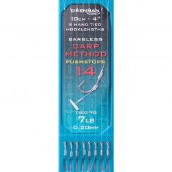 DRENNAN BAS DE LIGNE CARP METHOD PUSHSTOPS 4" HOOK PLATE DRENNAN 0,20mm 14 4''/10cm
