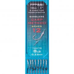DRENNAN BAS DE LIGNE CARP METHOD SPIKE 4" HOOK PLATE DRENNAN 0,22mm 12 4''/10cm