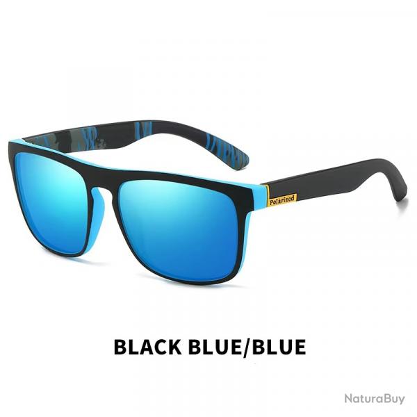 Lunettes Soleil Polarises Carres vintage Blue Unisexe Luxe Style UV400 Conducteur Pche Randonn