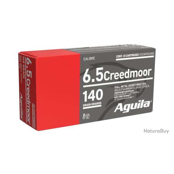 AGUILA 6.5 CREEDMOOR FMJBT 140GR X20