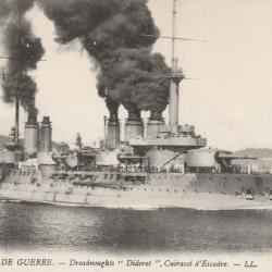 CPA - MARINE DE GUERRE. Dreadnoughts " Diderot " Cuirassé d'Escadre N°1002
