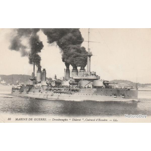 CPA - MARINE DE GUERRE. Dreadnoughts " Diderot " Cuirass d'Escadre N1002