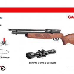 Vente flash ! Carabine à plomb PCP GAMO COYOTE Cal. 4,5 mm + Lunette Gamo 3-9 x 40WR + Pompe Pcp