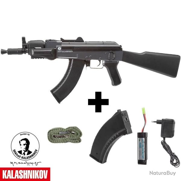 Rplique AK47 Airsoft Spetsnaz AEG - Modle Compact  haute prcision - Bi-ton Gris