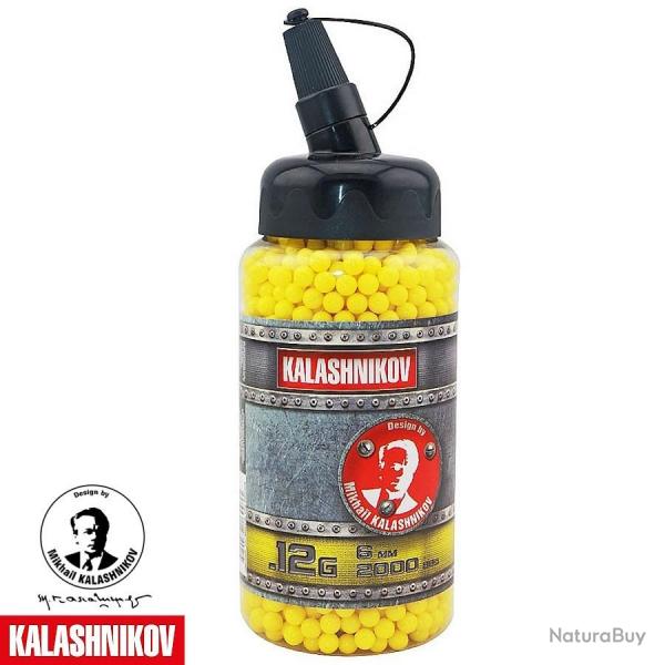 Billes Airsoft 0.12g Kalashnikov Pas Cher - 2000 Billes Jaunes Dbutant