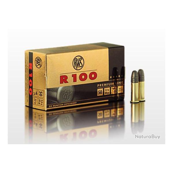 Cartouches RWS R100 Premium Line Calibre 22LR - Boite de 50 units