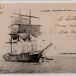 CPA - Marine -HAVRE -Trois mats et ses voiles N°1000