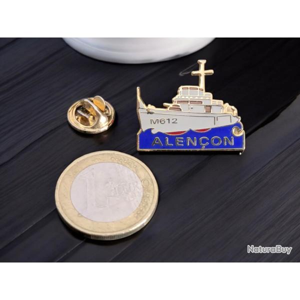 Pins insigne militaire dragueur de mines M612 Alenon Marine Nationale navire