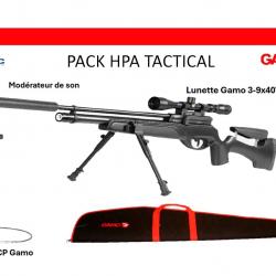 Vente flash ! Carabine PCP GAMO HPA Táctical Cal. 5,5 m + Lun.Gamo 3-9 x 40WR + Pompe PCP + Holster