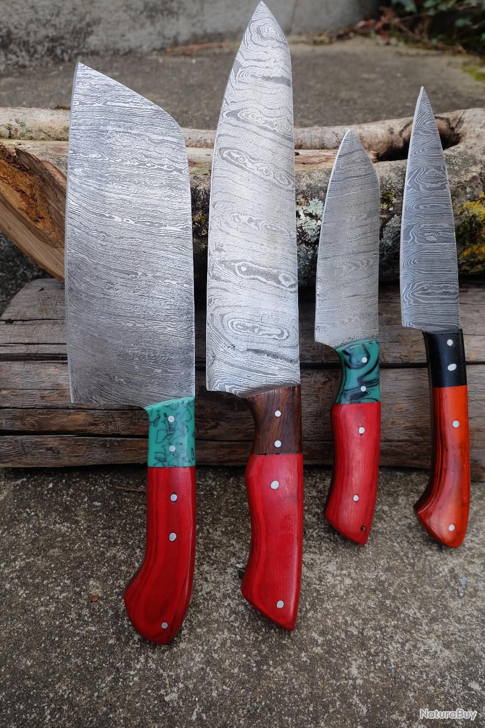 Lot De 4 Couteaux D'office LA FOURMI - Manche En Bois, Idéaux Pour éplucher, Neufs