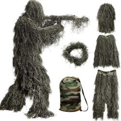 Tenue De Camouflage Airsoft Chasse Kit Complet 3D Foret