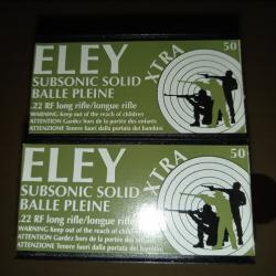 Lot de 500 cartouches Eley Subsonique cal 22 LR