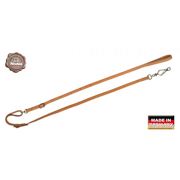 Laisse AKAH pour chien avec fermoir ciseau Longeur 1,85m Beige 10 mm