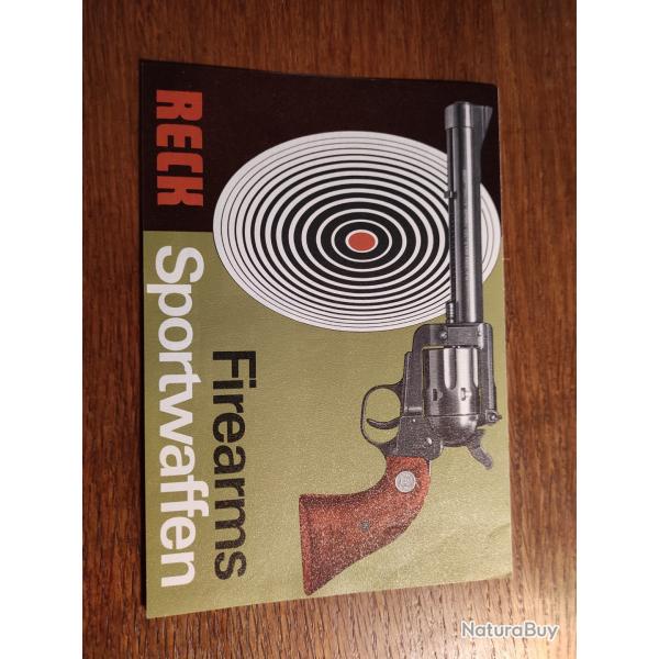 Notice catalogue publicit Armes Reck firearms sportwaffen  P8 Derringer D5  revolver  R 18