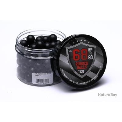 100 Billes Caoutchouc Rubber-Steel (Métal) calibre .68 - SD-Equipements
