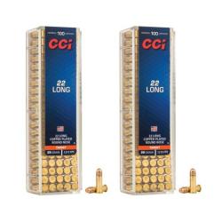 CCI 200 balles Calibre 22LR 22 Long 29 Grains pointe arrondie plomb - 2 boites