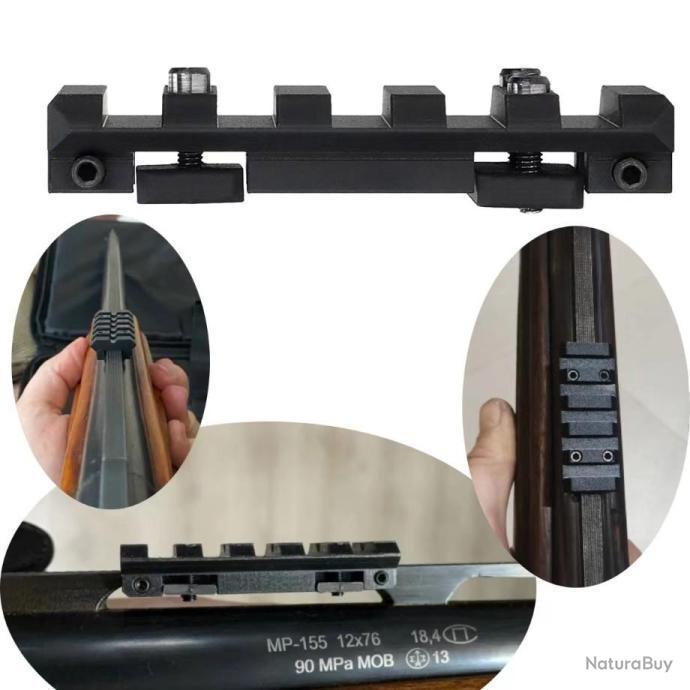 Rail Picatinny 5,6 cm pour bande ventilée de fusil de 6 à 10 mm de