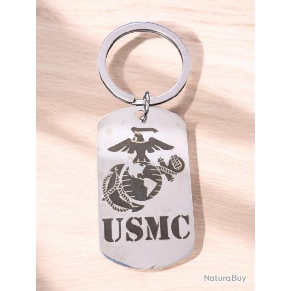 Porte-cles militaire plaque USMC United States Us Marine Corps dog tag military