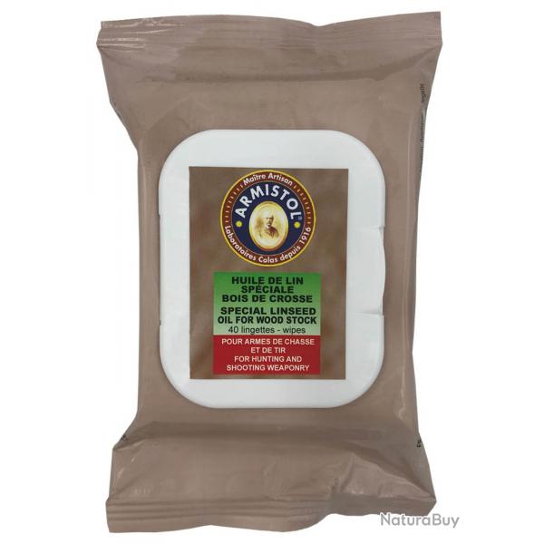 Paquet de 40 Lingettes huiles Armistol pour bois de crosse