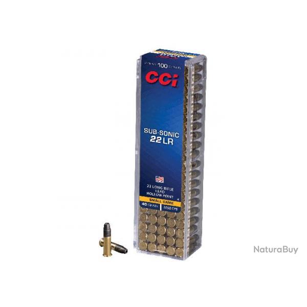 Cartouches CCI Subsonic small game 22LR x100