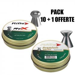 PACK 10 + 1 PLOMBS RIFLE PREMIUM 5.5mm x250