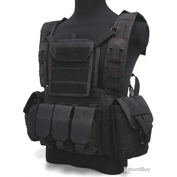 Gilet Tactique Type RRV - Noir