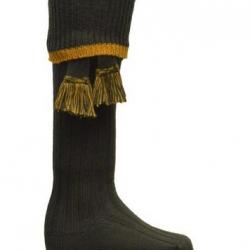 Chaussettes Vertes & Moutarde + Garters Homme M